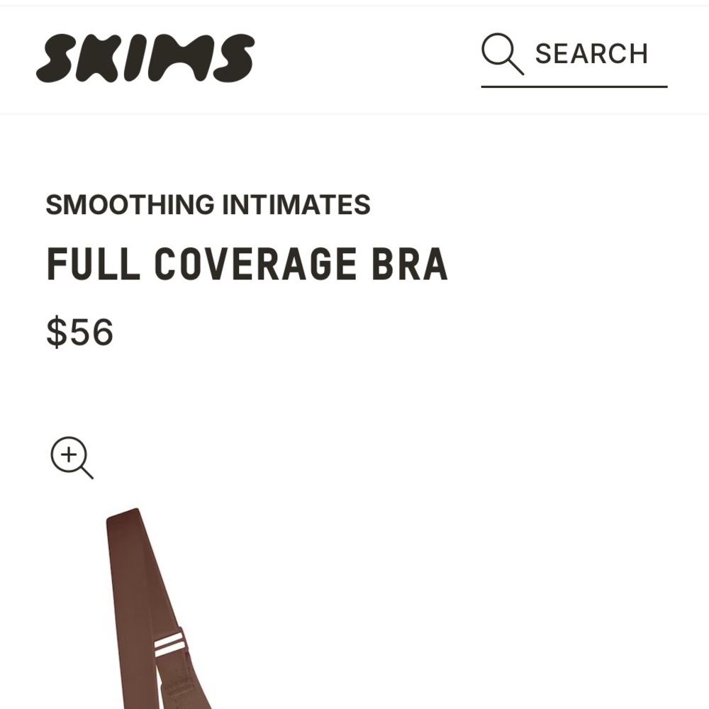 New - SKIMS Smoothing Intimates Full Coverage Lightly Lined Bra in Onyx - Picture 7 of 7